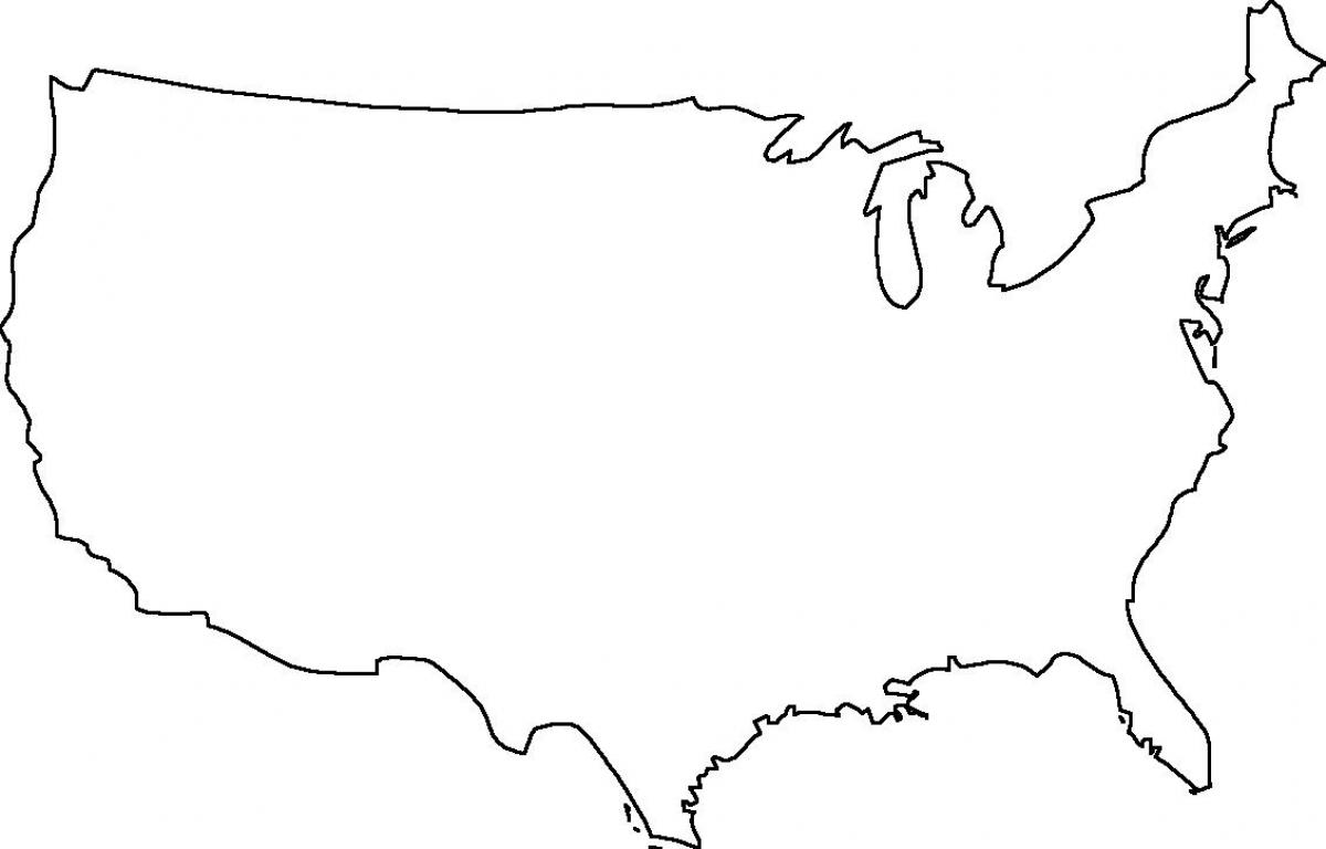 USA contours map