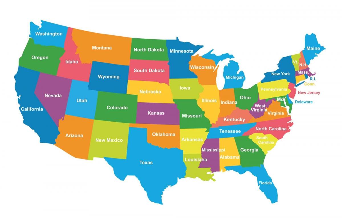 USA administrative map