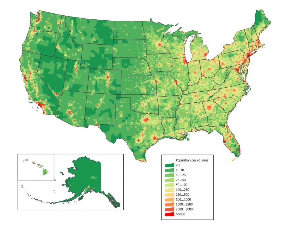 USA density map